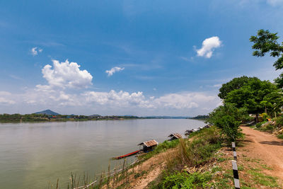 Scenic view of river against sky