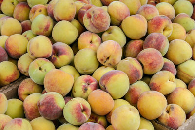 Full frame shot of apples in market