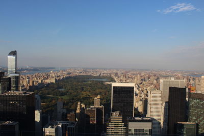 High angle view of city