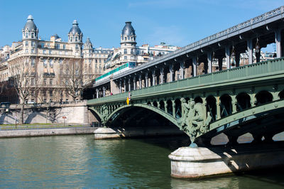 Low angle view of bridge over river