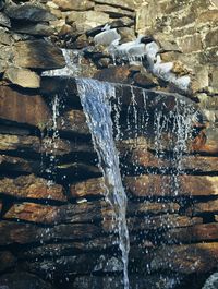 Water splashing in fountain