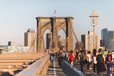 View of suspension bridge