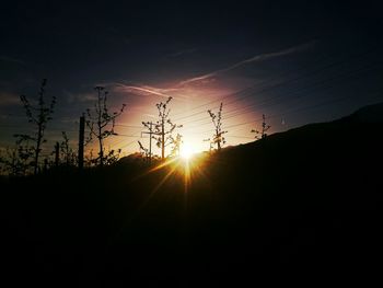 Scenic view of landscape at sunset