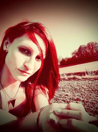 Portrait of a beautiful young woman