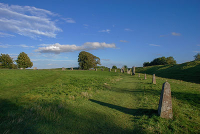 Part of the avebury stone circle in wiltshire, england