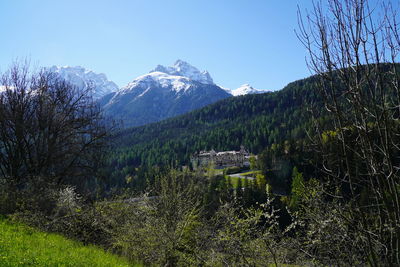 Scenic view of landscape against clear sky