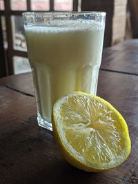 Close-up of drink on table