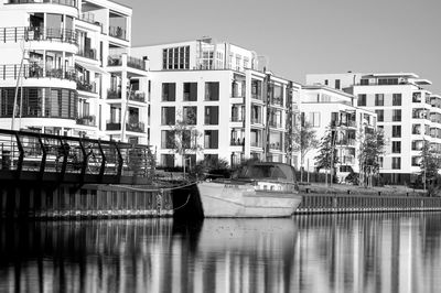 Reflection of buildings in water