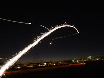 Light trails at night