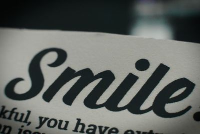 Close-up of text on paper