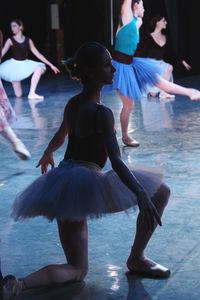 Ballet dancers practicing at studio