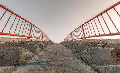 View of bridge against clear sky