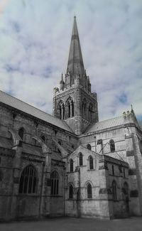 Low angle view of church against sky