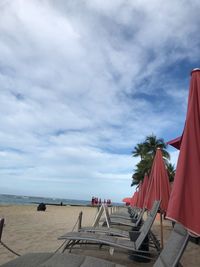 Panoramic view of beach against sky