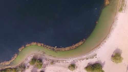 Panoramic shot of water on land against sky