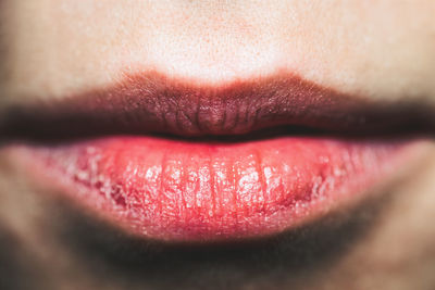 Close-up of woman lips