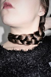 Close-up portrait of a beautiful young woman