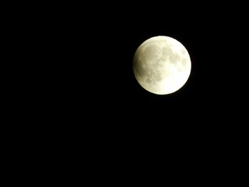 Low angle view of moon in sky