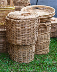 Rattan handicraft handmade from natural product. eco friendy and sustainable concept.