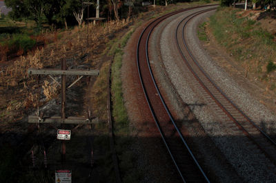 Empty railroad tracks