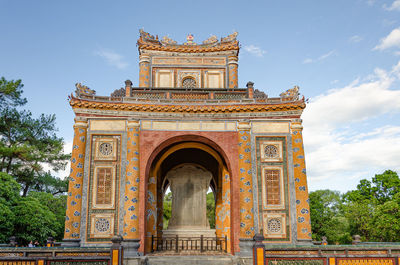 Low angle view of historical building