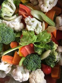 Close-up of chopped vegetables