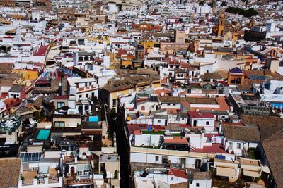 High angle view of townscape