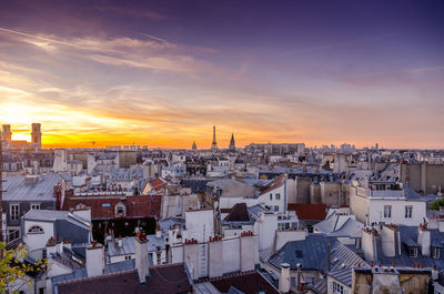 High angle view of cityscape