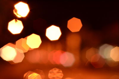 Defocused lights at night