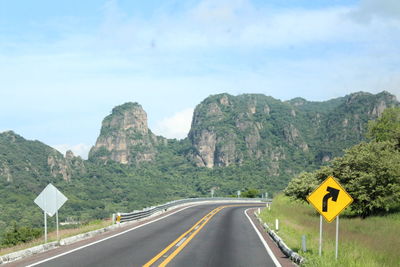 Road passing through mountains