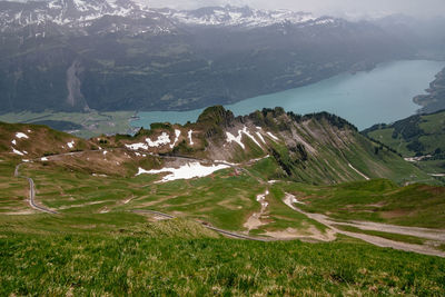 Scenic view of landscape and mountains