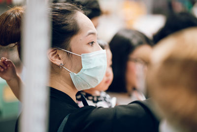 Close-up of woman working