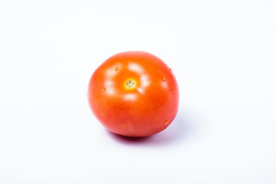 Close-up of apple against white background