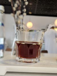 Close-up of coffee on table