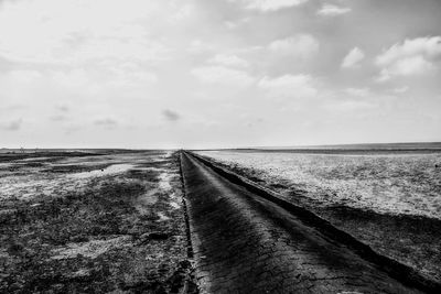 Scenic view of land against sky