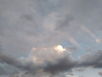 Low angle view of clouds in sky