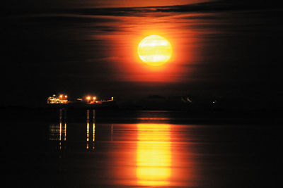 Scenic view of sunset over sea