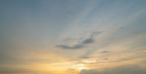 Low angle view of sky during sunset