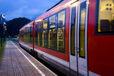 Train at railroad station