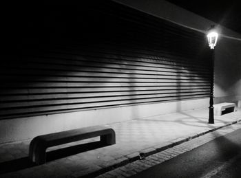 View of illuminated lights at night