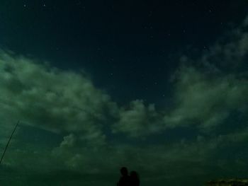 Low angle view of clouds at night