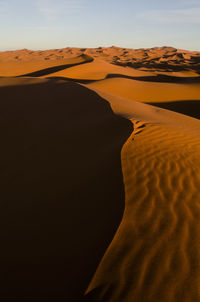 Scenic view of desert against sky