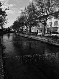 View of canal along buildings
