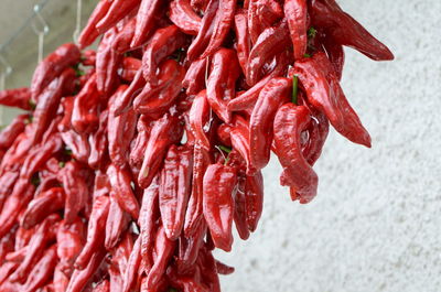 Close-up of red chili peppers