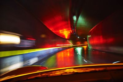 Car moving on road