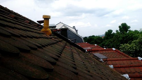 Low angle view of house against sky