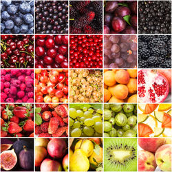 Digital composite image of fruits