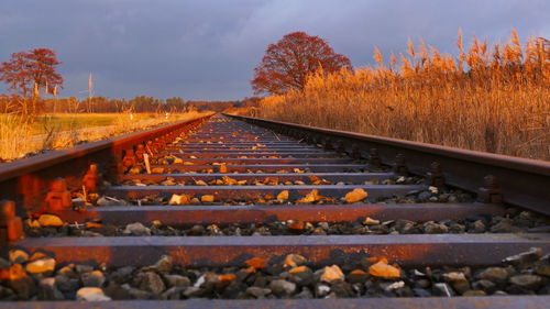 View of railroad tracks against sky