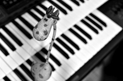 Close-up of piano keys