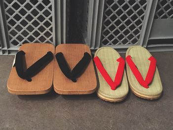 Close-up of red wall